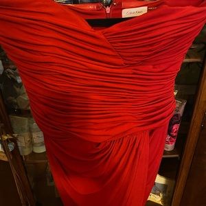 Calvin Klein Sexy Red strapless dress